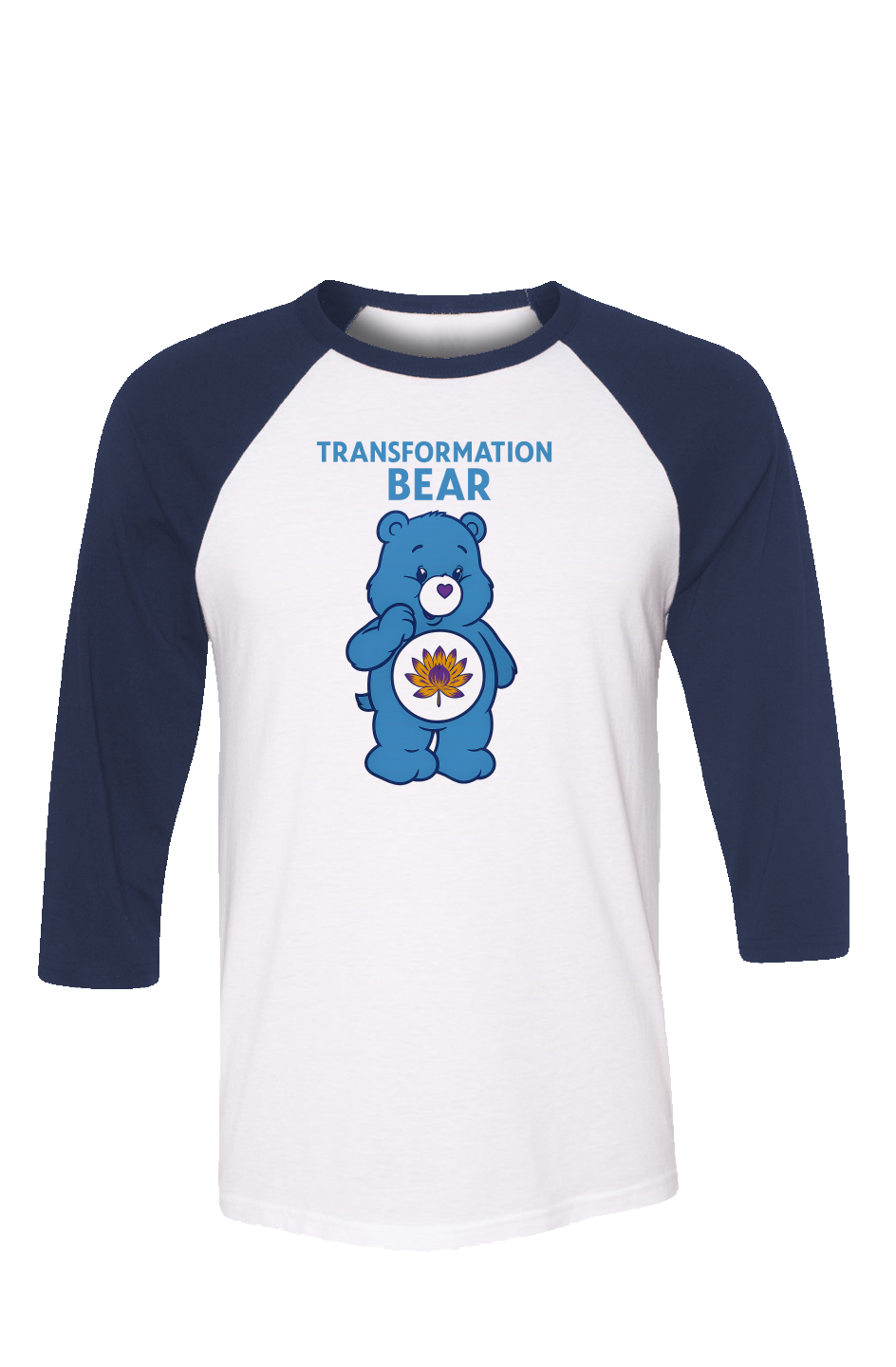 Transformation Bear - 3/4 Navy Outline Sleeve