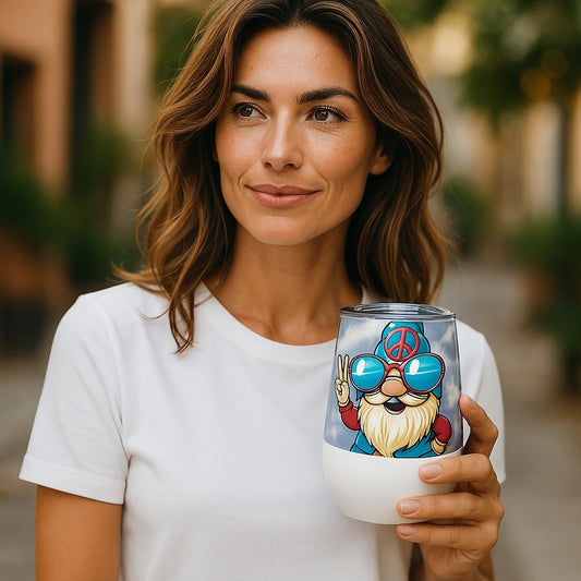 π§ββοΈ "Come Vibe With Me" - Peace Gnome Tumbler (12 oz Insulated)