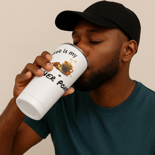 ☕ Coffee Is My Higher Power – Stainless Steel Travel Tumbler