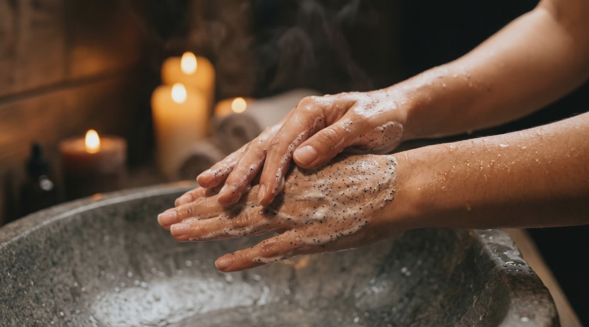 Volcanic Ember Body Scrub by Cinder Haus — product video showing texture, volcanic sand exfoliation, and creamy formula
